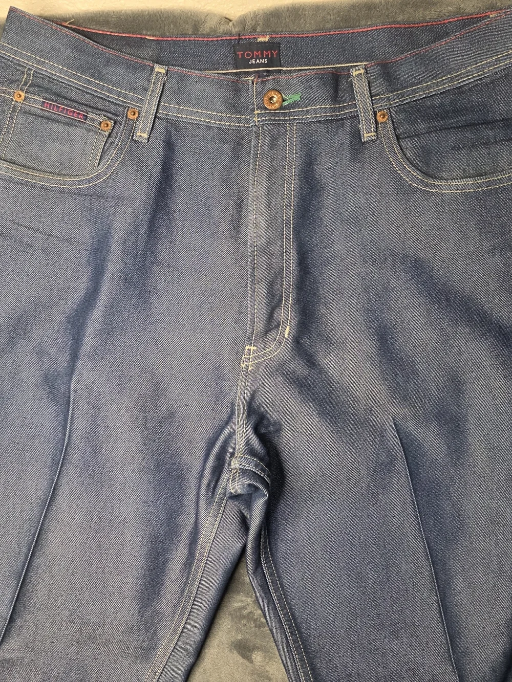 Tommy Hilfiger Denim Jeans Made In USA 36/32 Red Stitch Red Brand Tag